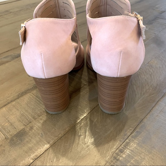 Top Moda | Blush Stacked Heel Sandals - Picture 3 of 5